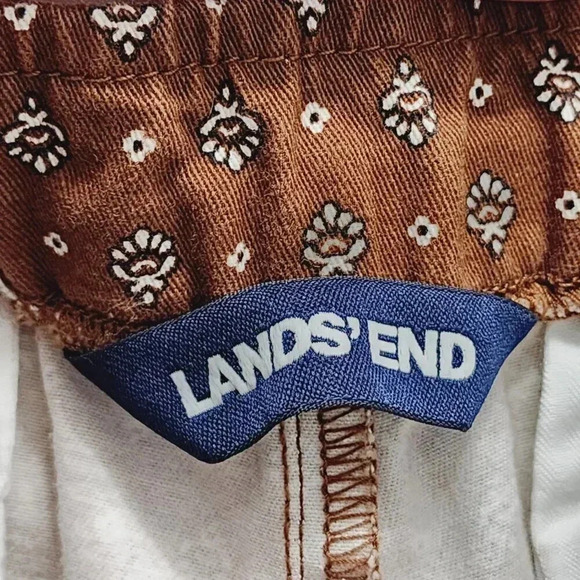 Lands' End  All Over Print Pull on Cropped Pants Women's. 14P 7427P - Picture 4 of 7